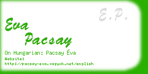eva pacsay business card