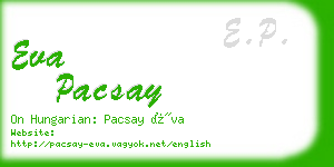 eva pacsay business card